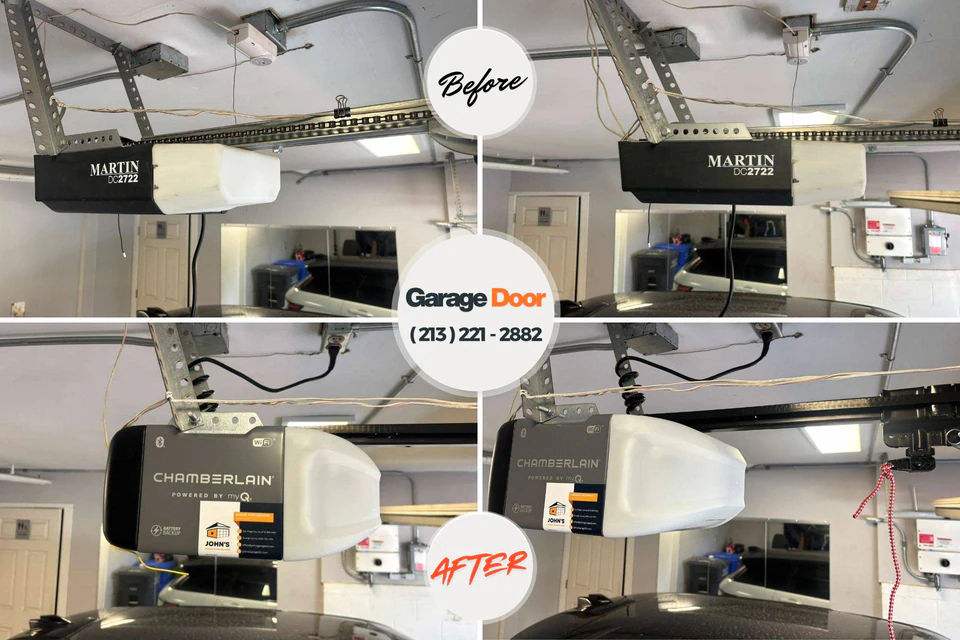 Before and after: garage door repair Fort Valley, GA